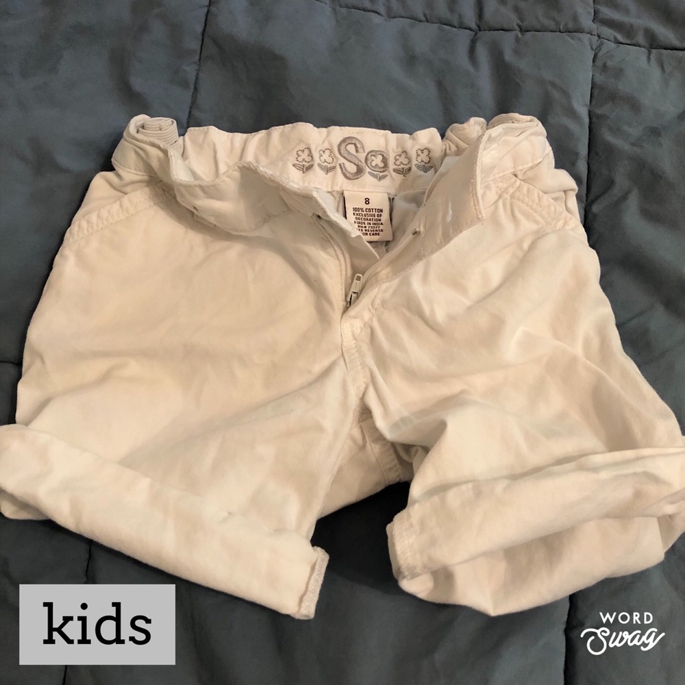 Girls white shorts